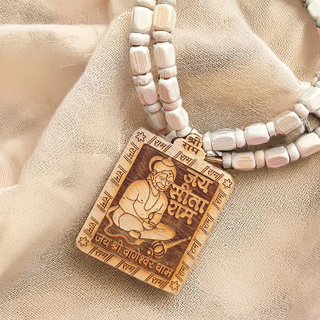 Bageshwar Dham Hanuman Tulsi Mala (Pack Of 3) - BUY 1 GET 2 FREE