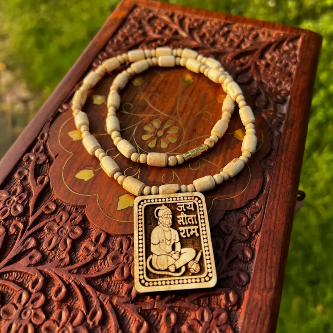 Hanuman Ji Tulsi Kanthi Mala (Pack Of 3) - BUY 1 GET 2 FREE