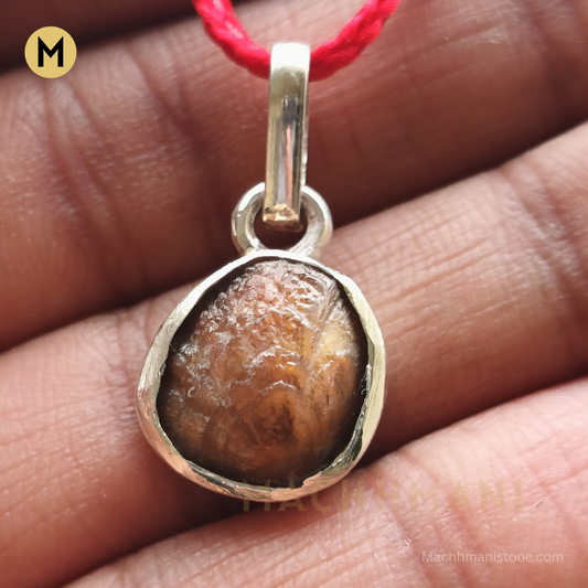 Original Machhmani Stone in Metal Pendant
