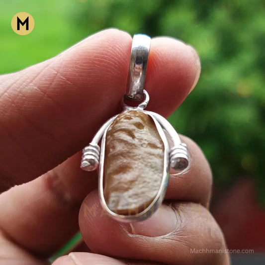 Brown Shukramani Stone Pendant