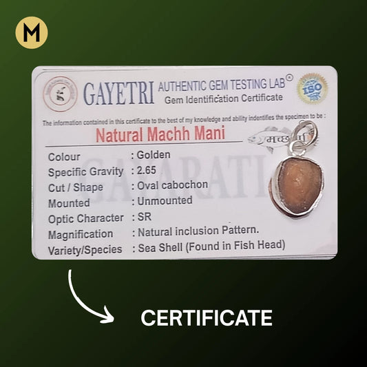 Natural Machhmani Stone in Silver Pendant | High Effective