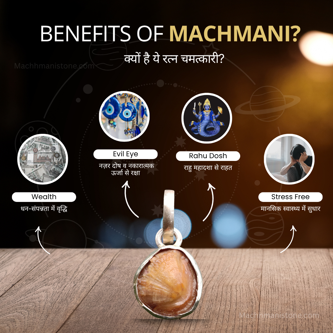 Original Machhmani Stone in Metal Pendant