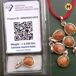 Natural Machhmani Stone in Silver Pendant | High Effective