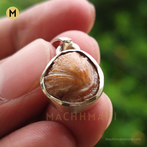 Original Machhmani Stone in Metal Pendant
