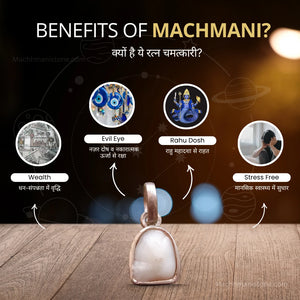 White Machmani Stone in Silver Pendant