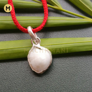 White Machmani Stone Pendant